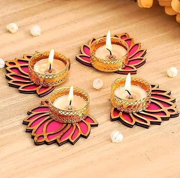 Lotus Tealight Holders (Pack of 7)