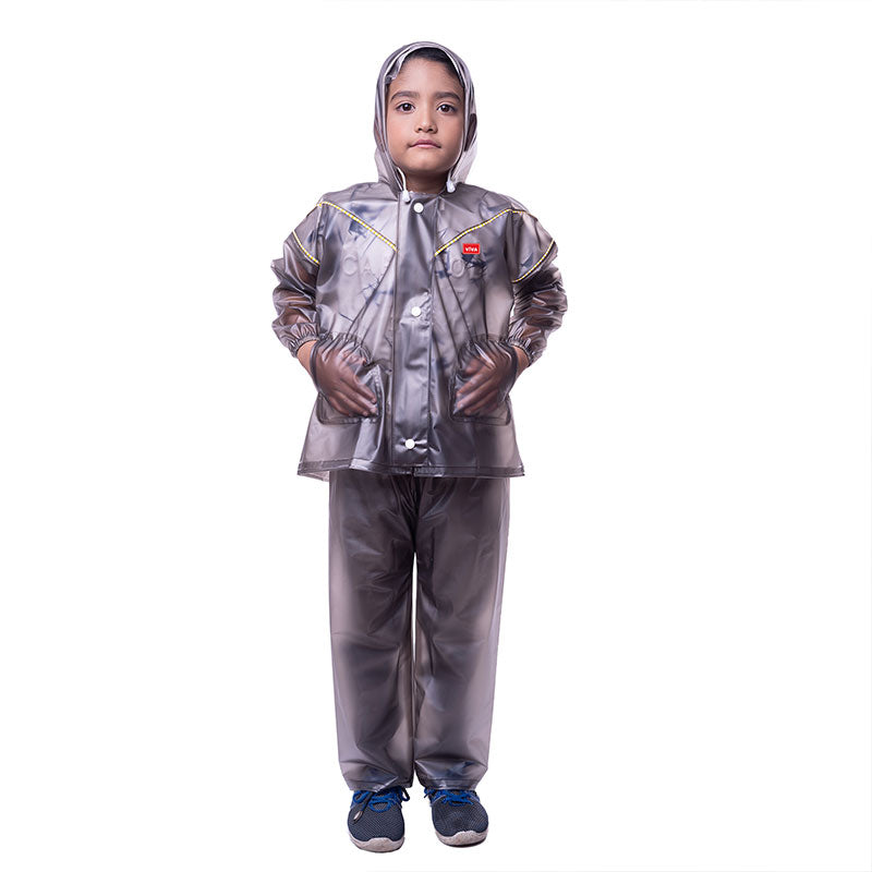 Kids Waterproof Long Sleeves Rainsuit Ferrari Junior Raincoat - Black