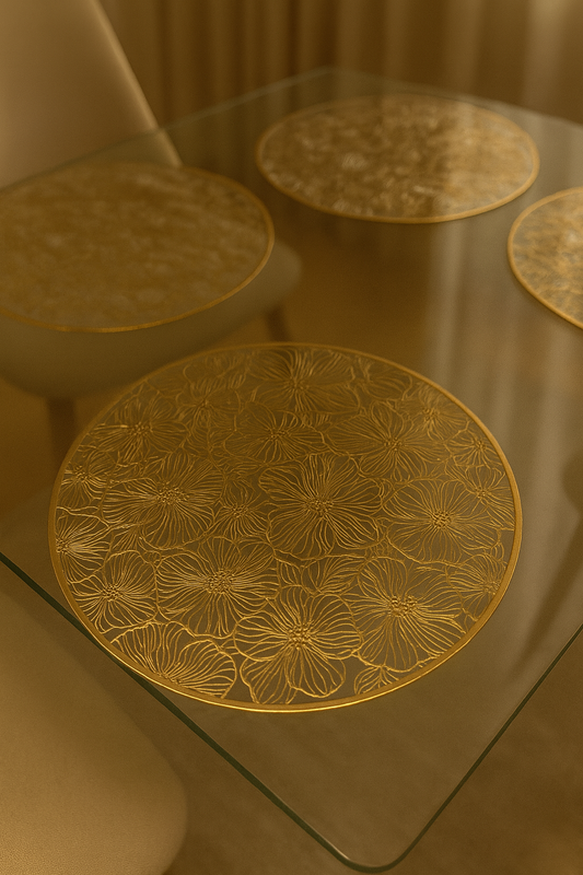 Transparent Floral Tablemats