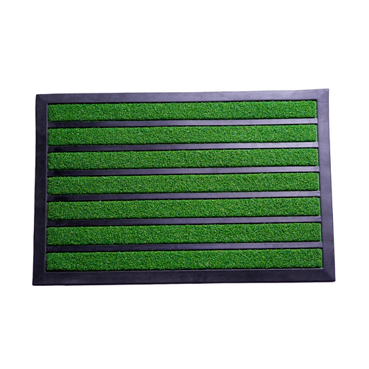 Classy Rectangular Grass Door Mat, PVC (23"X15")