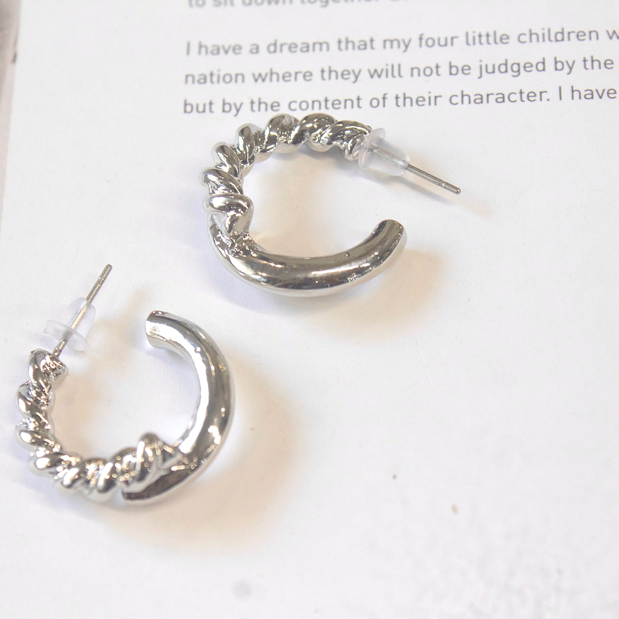 Spiral Silver Loops