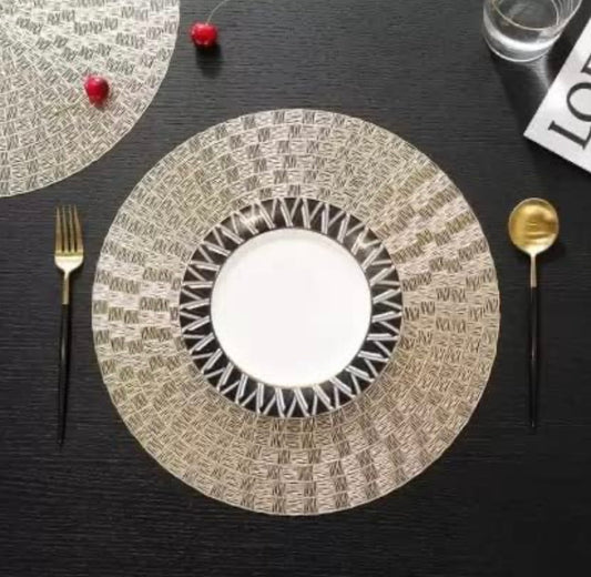 Tic Tac Round Metallic Table Mats