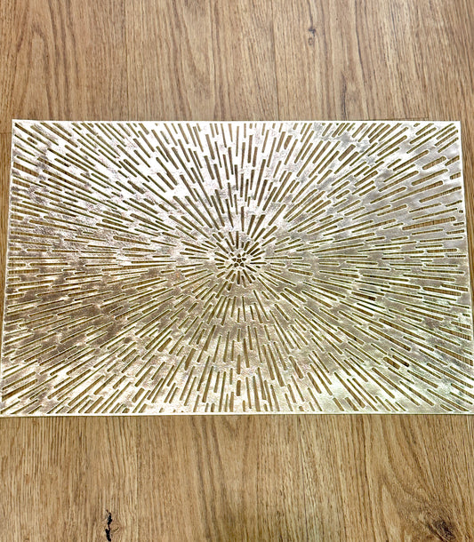 Fireworks Rectangle Metallic Table Mats