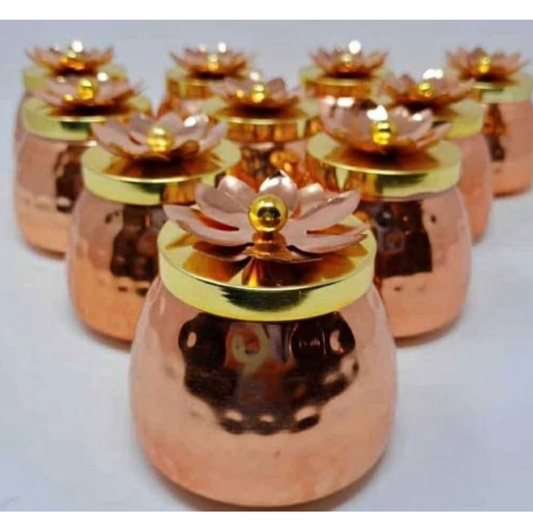 Copper 2 Jar Metal Basket Set