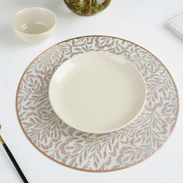 Leaf Artistic Metallic Table Placemats