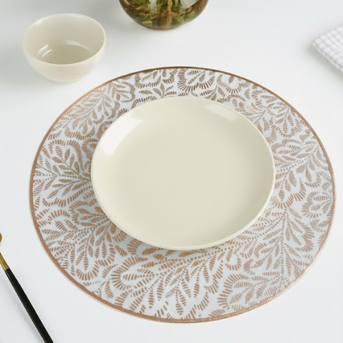 Leaf Artistic Metallic Table Placemats