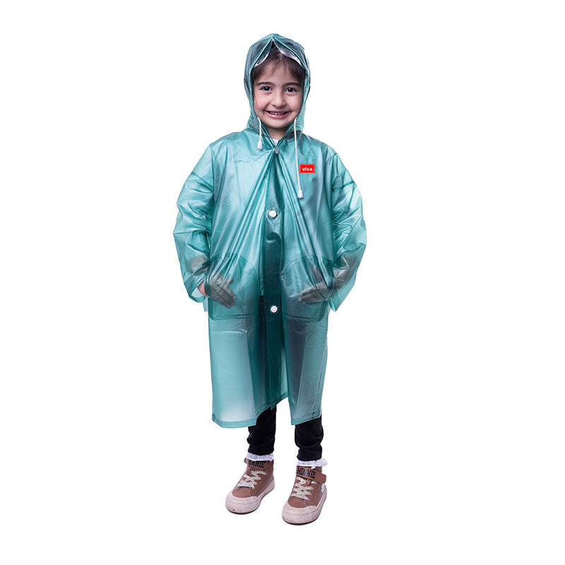 Kids Waterproof Long Sleeves Raincoat Ferrari Kids - Green