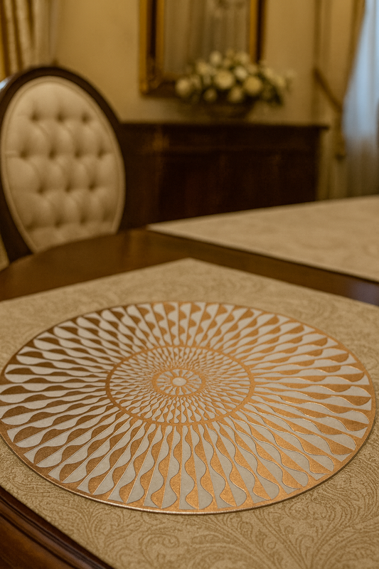 Swirl Spiral Metallic Table Placemats