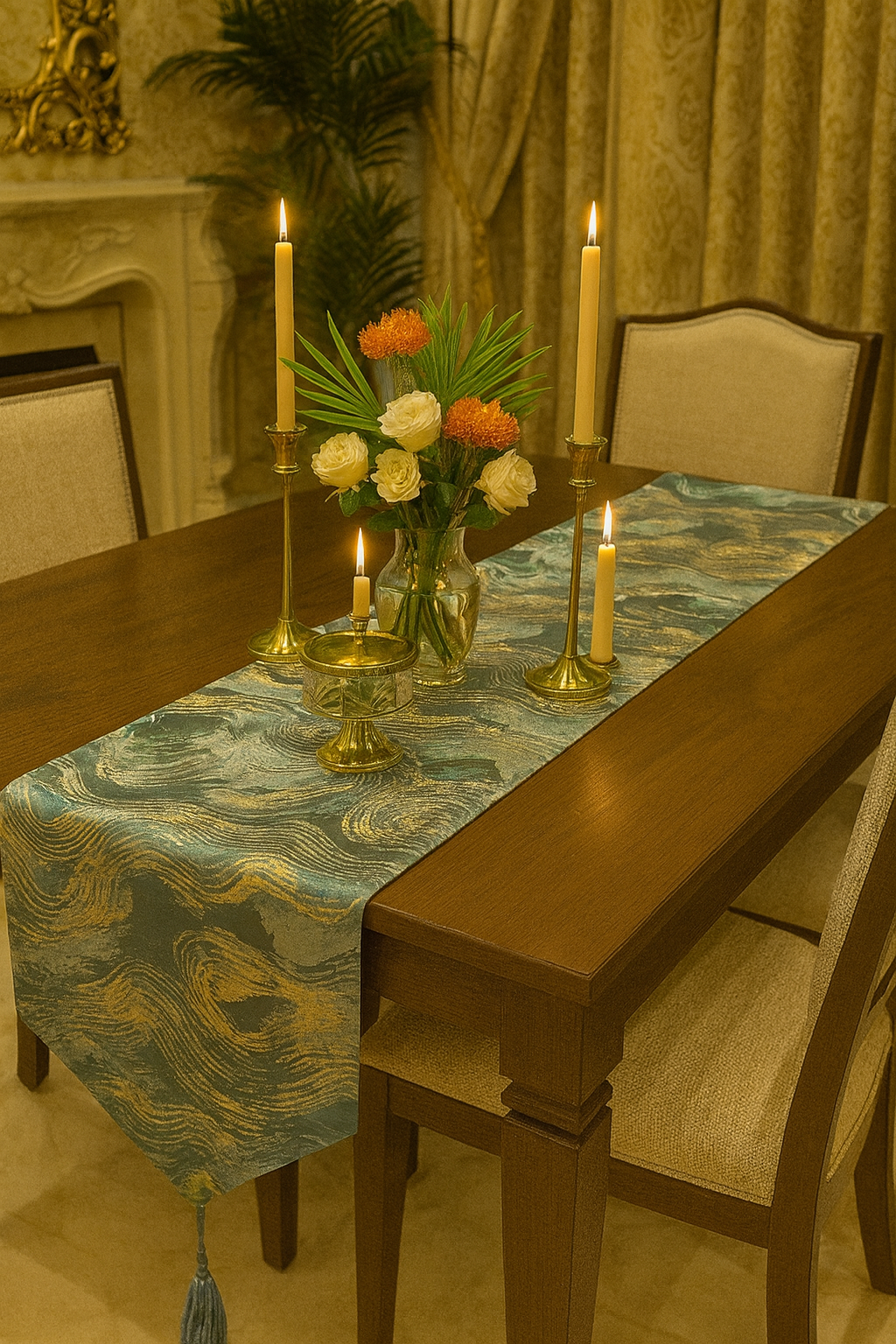 Premium Swirl Runners (Blue Waves)