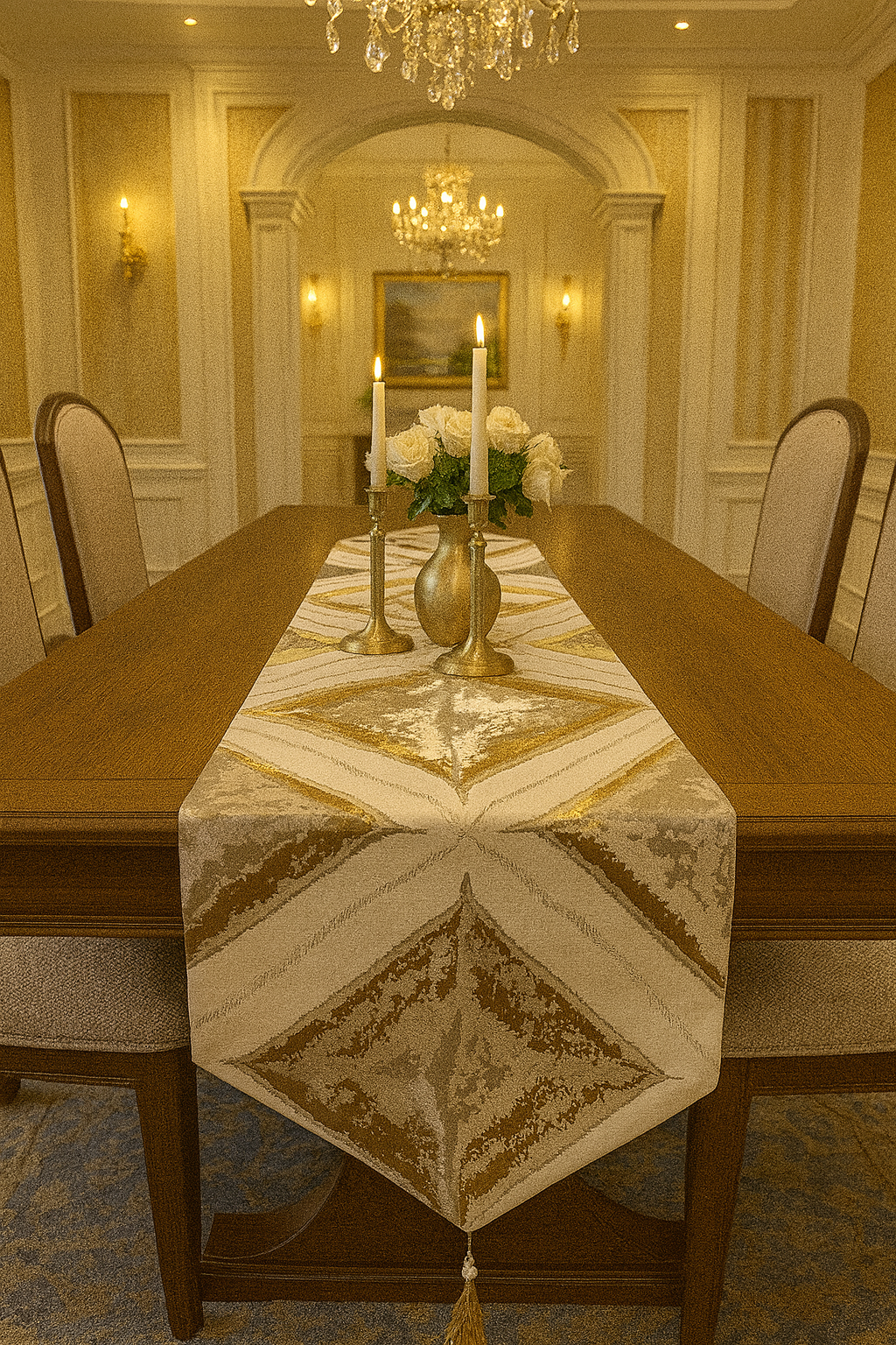 Premium Swirl Runners (Cream Gold)