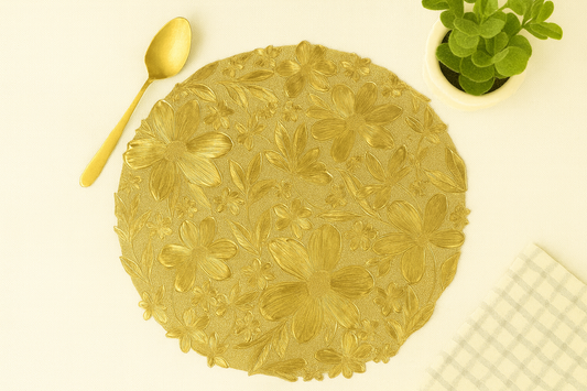 Floral Bee Metallic Placemats