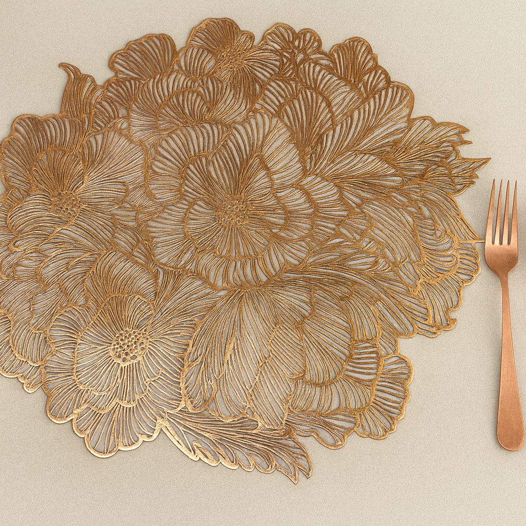 Flower Passion Metallic Table Mats