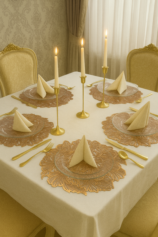 Flower Passion Metallic Table Mats