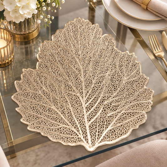 Metallic Leaf Table Mats