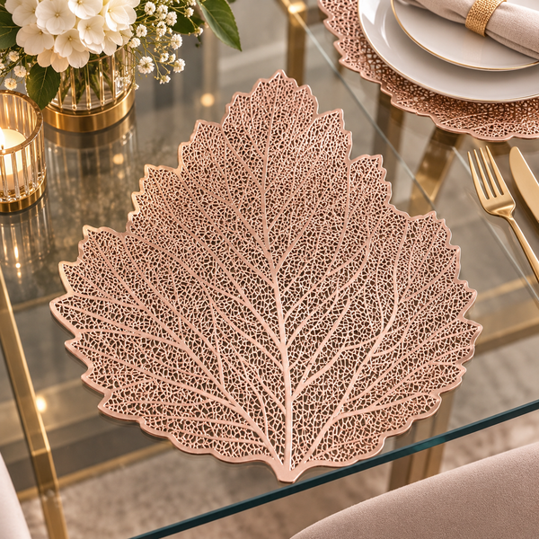 Metallic Leaf Table Mats