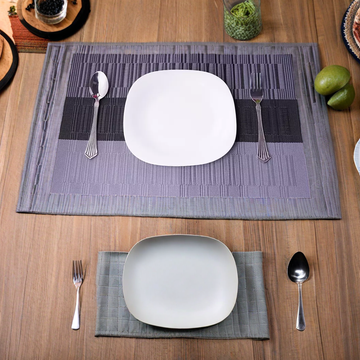 Viva Luxury Furnishings Fancy Table Mat Parallel Designer - Grey