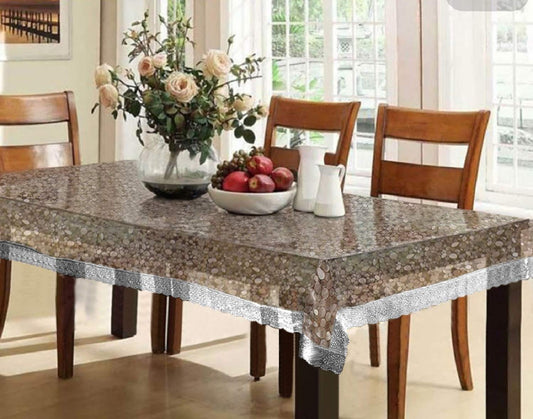 3D Table Cover With Silver Lace